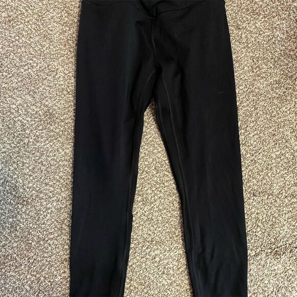 Victoria's Secret Women's Black Leggings M Crossover Waist Activewear - Picture 1 of 3